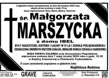 Śp. Małgorzata Marszycka</br> <span> 7 maja 2025