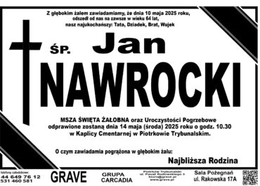 Śp. Jan Nawrocki</br> <span>14 maj 2025