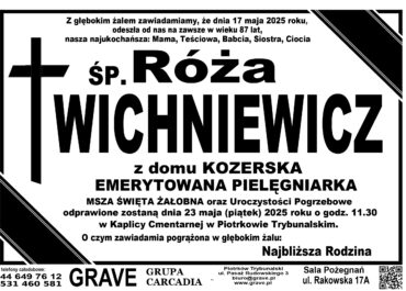 ŚP. Róża Wichniewicz</br> <span>23 maj 2025