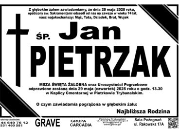 ŚP. Jan Pietrzak</br> <span>29 maj 2025