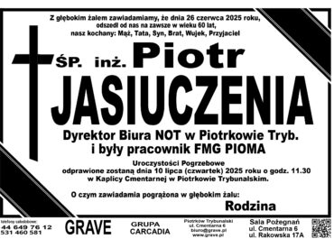 Śp. Piotr Jasiuczenia</br> <span>10 lipiec 2025