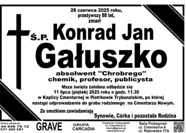 Śp. Konrad Jan Gałuszko</br> <span>11 lipiec 2025