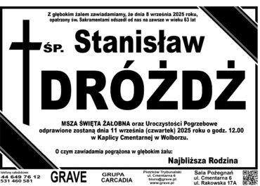 ŚP. Stanisław Dróżdż</br> <span>11 września 2025r.