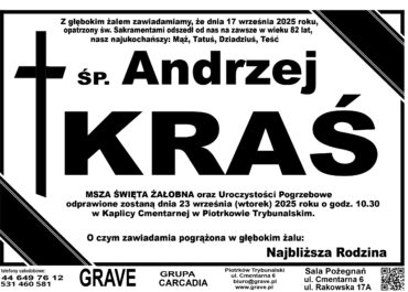 ŚP. Andrzej Kraś</br> <span>23 września 2025r.