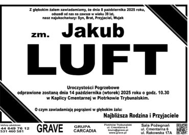 zm. Jakub Luft </br> <span>14 październik 2025r.