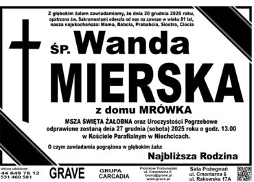 ŚP. Wanda Mierska<br> <span>27 grudnia 2025r.