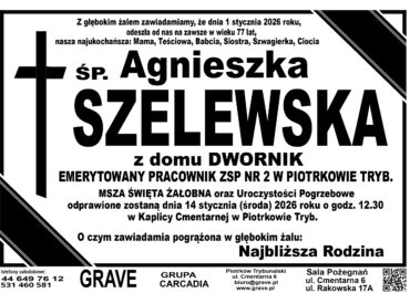P. Agnieszka Szelewska <br> <span>14 stycznia 2026r