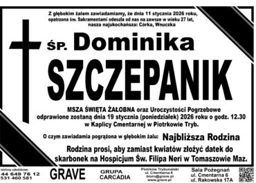Ś.P. Dominika Szczepanik<br> <span>19 stycznia 2026