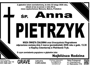 Ś.P. Anna Pietrzyk<br> <span>2 marca 2026 r
