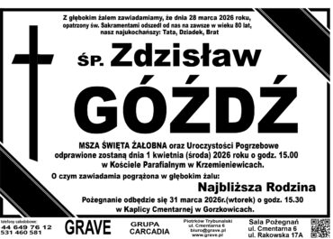 Ś.P. Zdzisław Góźdź<br> <span>1 kwietnia 2026 r.