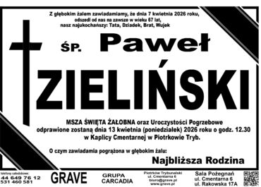 Ś.P. Paweł Zieliński<br> <span>13 kwietnia 2026 r.