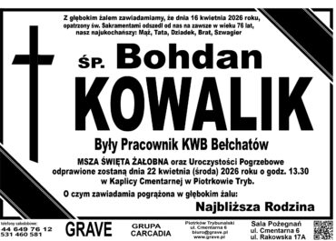 Ś.P. Bohdan Kowalik<br> <span>20 kwietnia 2026 r.