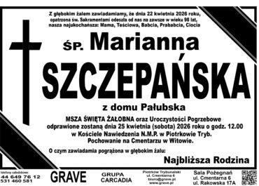 Ś.P. Marianna Szczepańska<br> <span>25 kwietnia 2026 r.