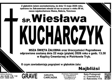 Ś.P. Wiesława Kucharczyk<br> <span>22 maja 2026 r.