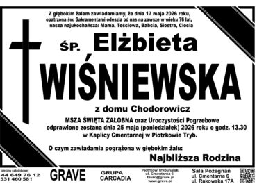 Ś.P. Elżbieta Wiśniewska<br> <span>25 maja 2026 r.