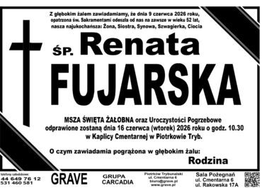 Śp. Renata Fujarska<br> <span>16 czerwca 2026 r.