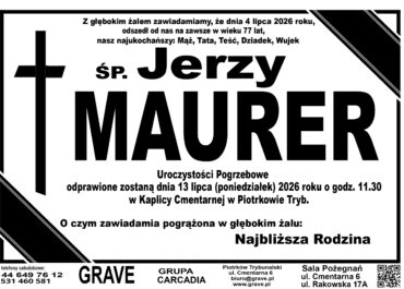 Śp. Jerzy Maurer<br> <span>10 lipiec 2026r.