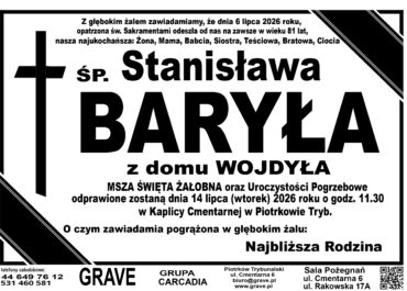 Śp. Stanisława Baryła<br> <span>14 lipiec 2026r.