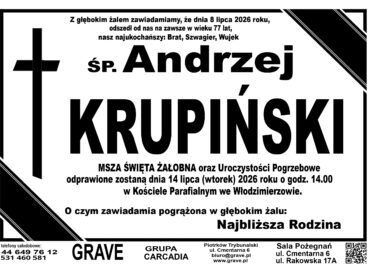 Śp. Andrzej Krupiński<br> <span>14 lipiec 2026r.