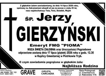 Śp. Jerzy Gierzyński<br> <span>17 lipiec 2026r.