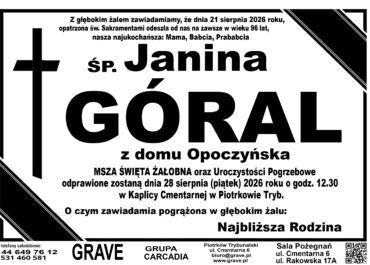 Śp. Janina Góral<br> <span>28 sierpień 2026r.