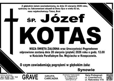 Śp. Józef Kotas<br> <span>28 sierpień 2026r.