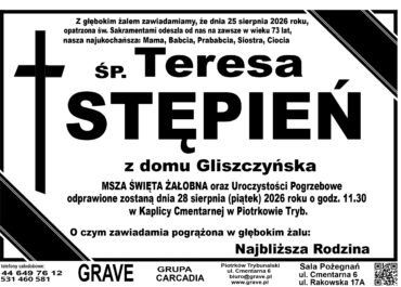 Śp. Teresa Stępień<br> <span>28 sierpień 2026r.