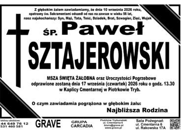 Śp. Paweł Sztajerowski<br> <span 17 wrzesień 2026r.