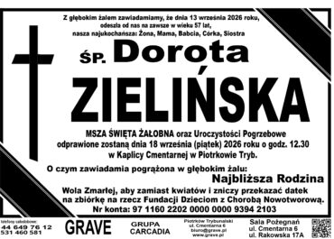 Śp. Dorota Zielińska<br> <span 18 wrzesień 2026r.
