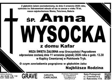 Śp. Anna Wysocka<br> <span 11 wrzesień 2026r.