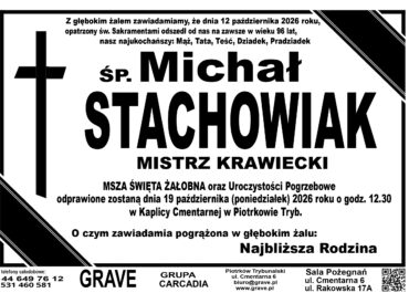 Śp. Michał Stachowiak<br> <span 19 październik 2026r.