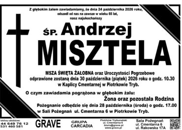 Śp. Andrzej Misztela<br> <span 30 październik 2026r.